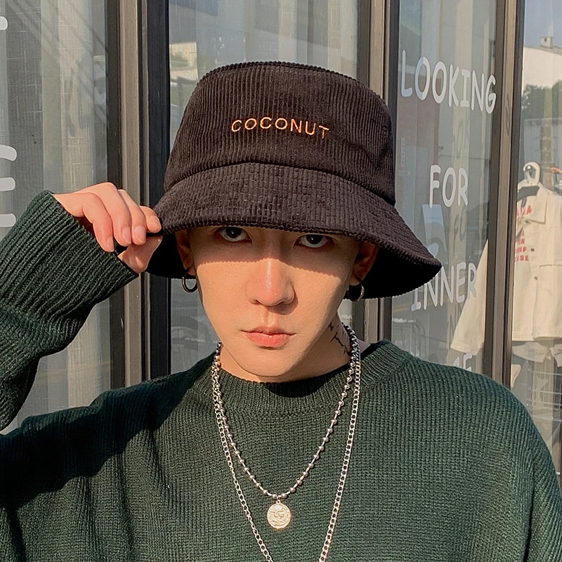 2023新款渔夫帽男冬季黑色大头围秋冬男士盆帽子潮牌男款冬天男生