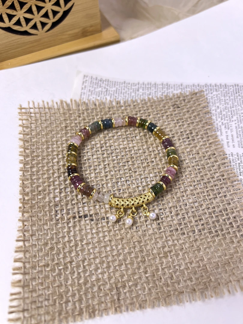 碧玺单圈手链气质轻奢时尚珠珠手链-505