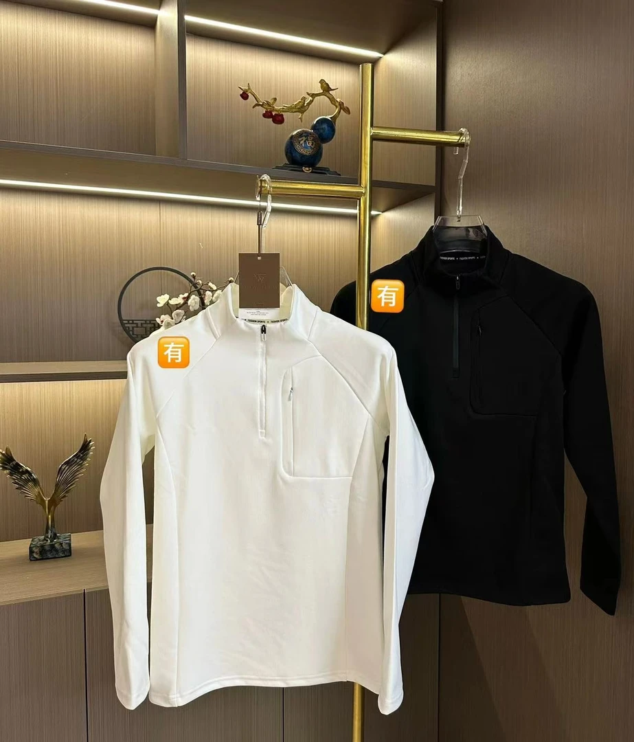 2024情侣百搭跑步跑步户外立领半拉链宽松纯色T恤长袖【3012】