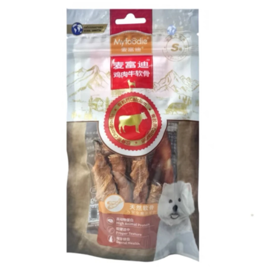 麦富迪 鸡肉牛软骨磨牙洁齿耐咬狗狗零食 100g/袋 宠物食品