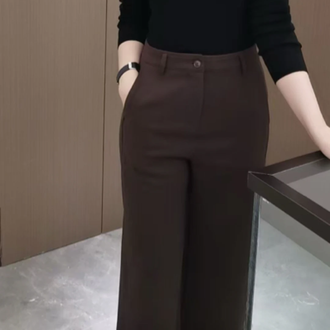 柏澜慧琳【九分阔腿裤】显瘦气质高腰直筒时尚休闲百搭打底