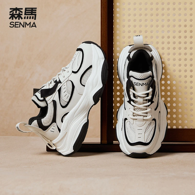 森马老爹鞋女2024新款透气韩版百搭厚底增高显瘦显脚小运动休闲鞋