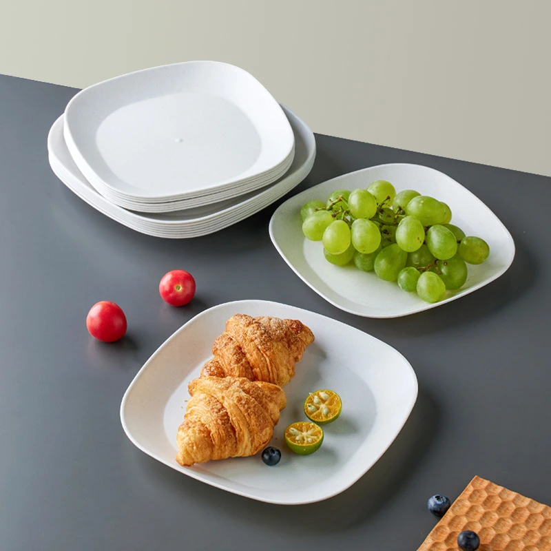 一次性稻壳盘耐高低温烧烤盘菜盘水果盘骨碟野餐餐具可降解凉菜碟