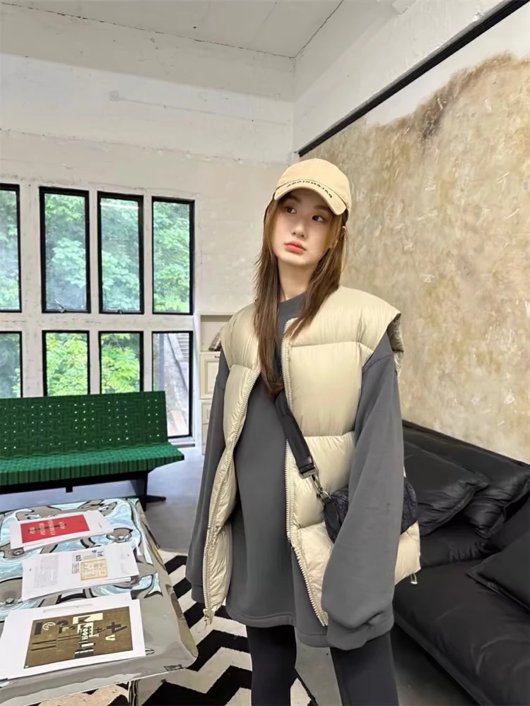 大法棍加厚羽绒马甲韩版宽松百搭时尚