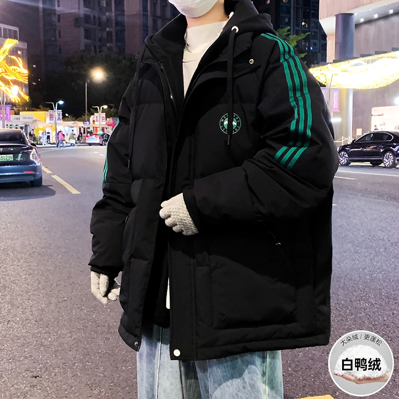 森马青少年加厚羽绒服男士冬季2024新款保暖潮牌连帽男款棉服外套