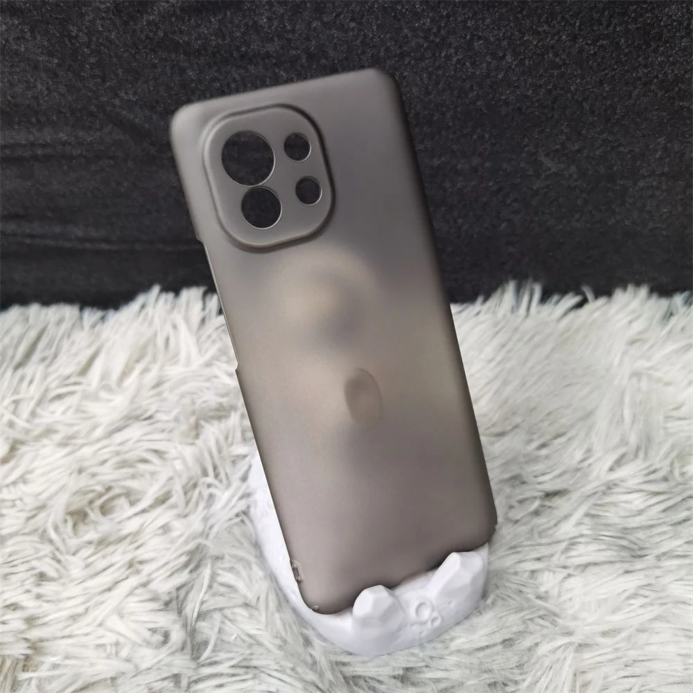 适用小米11手机壳全包透黑硬壳超薄小米11半透明磨砂壳pc保护套