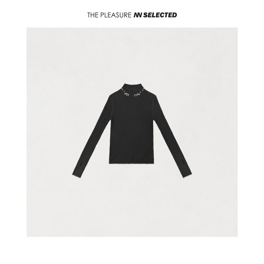 NiannNiann秋冬高级女装手工羊毛半高领精致绣花毛衣 13866