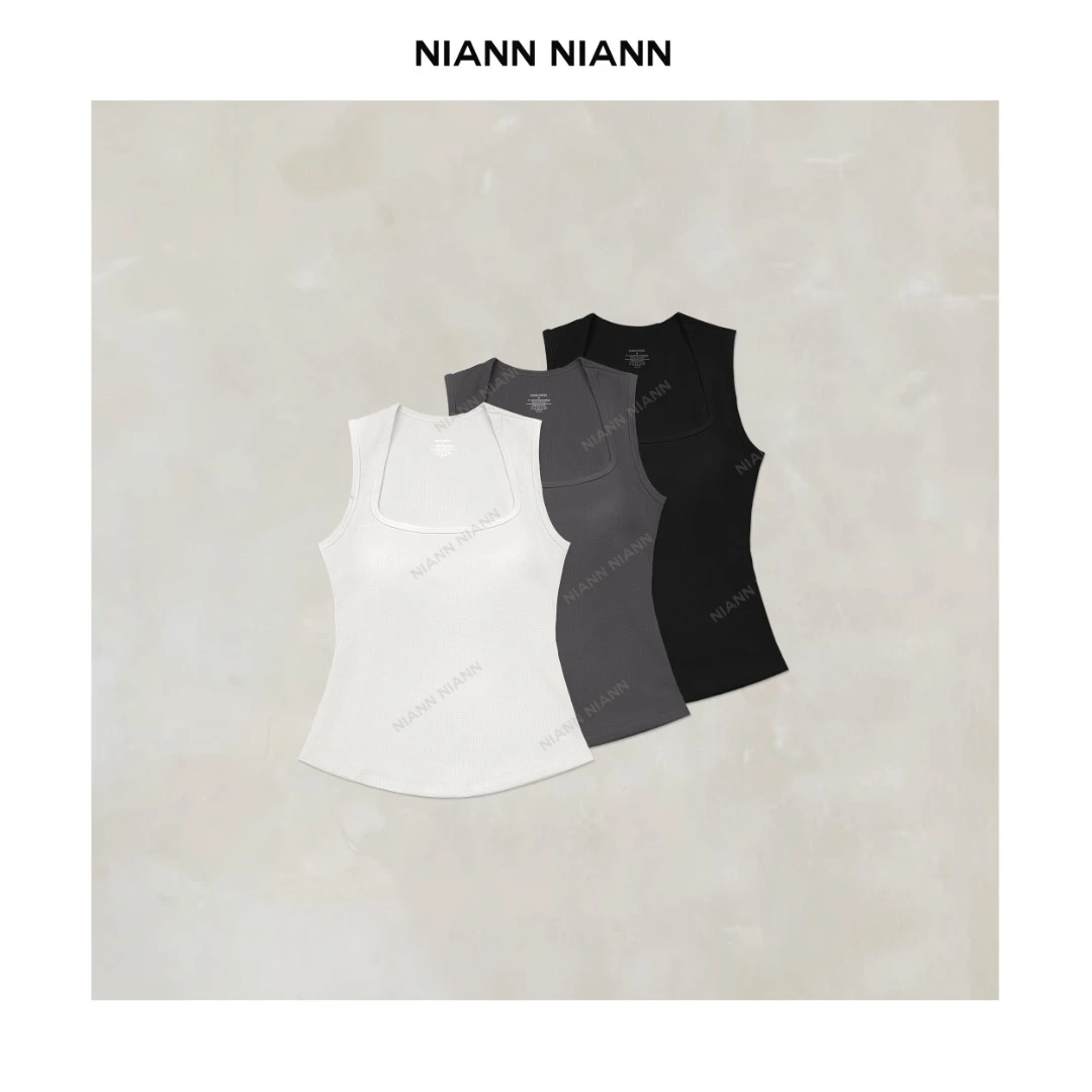 NiannNian 高级女装舒适基础内搭外穿德绒温暖背心内衣14913