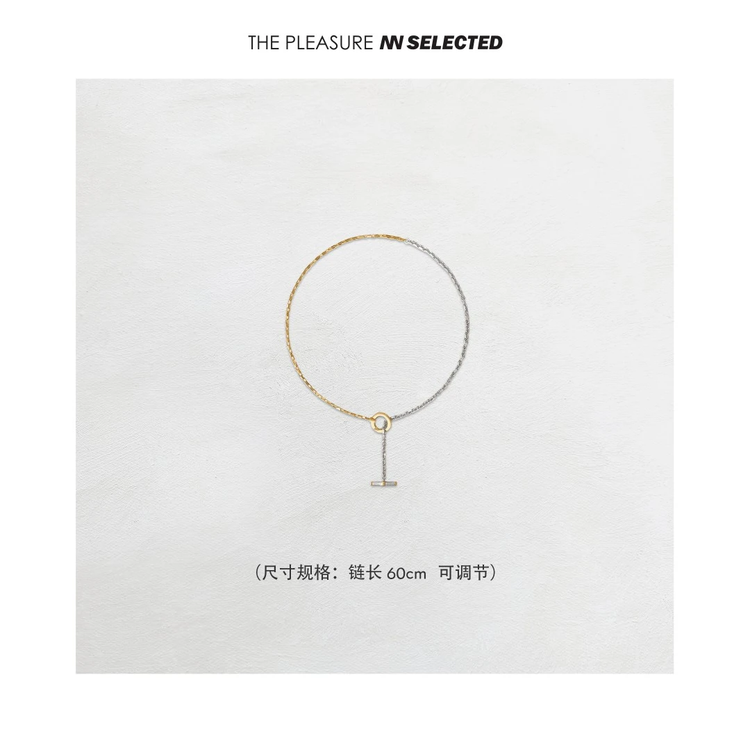 合金项链  NiannNiann小众灵感搭配 60cm时尚双色环扣项链13424