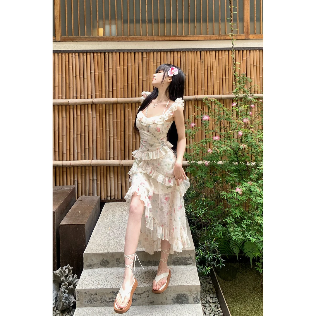 【青青】画解WAHJU【铃兰漫野】法式气质显瘦碎花连衣裙W24AP8268W
