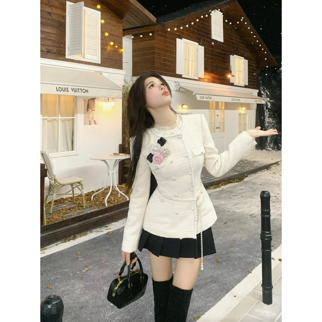 青青-画解WAHJU【蔷薇千金-组合】收腰显瘦外套上衣半裙W24DF8895W