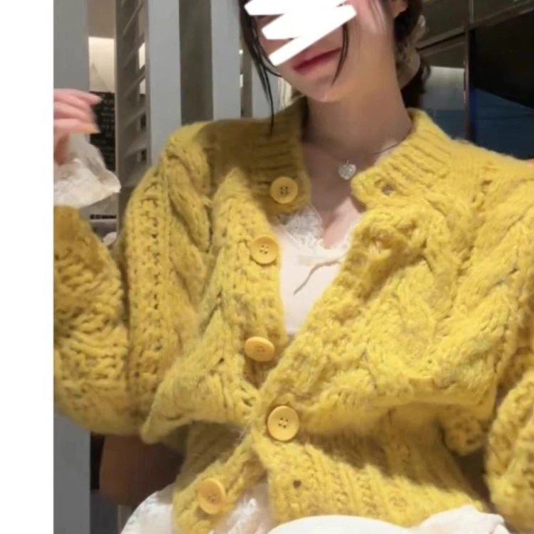 短款毛衣外套女秋冬装软糯小个子上衣开衫长袖韩系2024背心新款