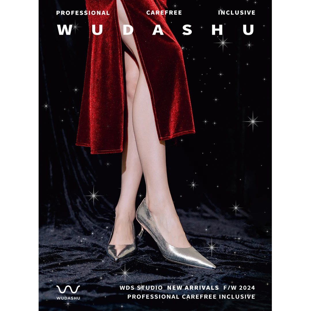 穿高跟鞋的吴大叔新法式真皮时尚金属尖头优雅中跟气质通勤职业鞋