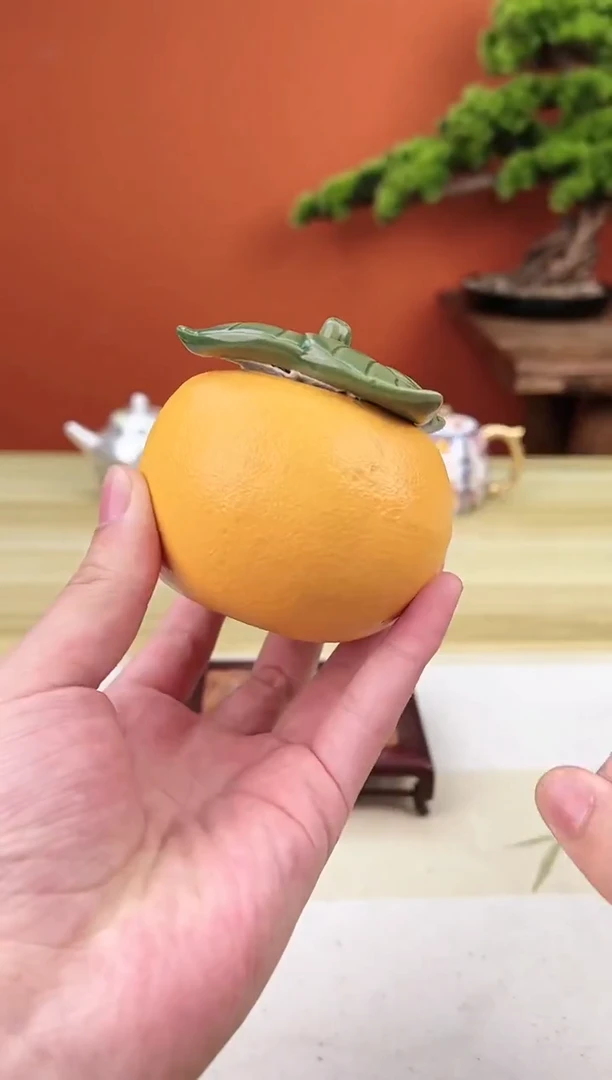 【闪购商品】陶瓷复古风橘子茶叶罐