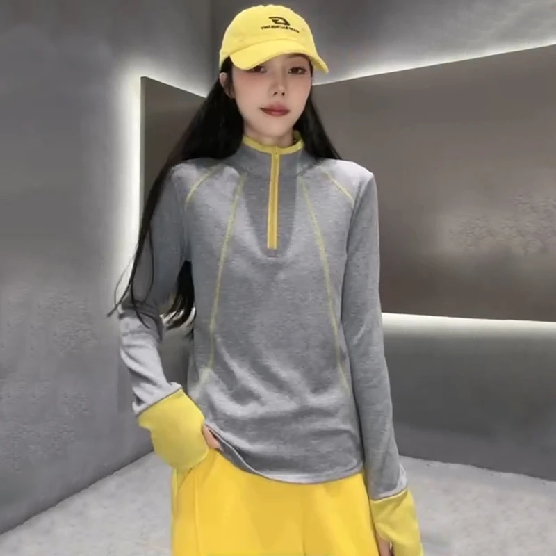 今年流行高级感条纹设计感半拉链上衣时尚修身百搭漂亮针织毛衫潮