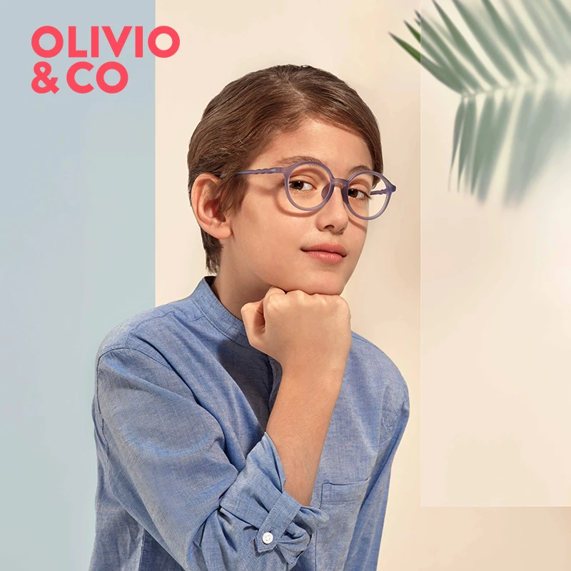 【防蓝光镜7-12岁】OLIVIO&CO舒缓抗疲劳网红护眼超轻防蓝光眼镜