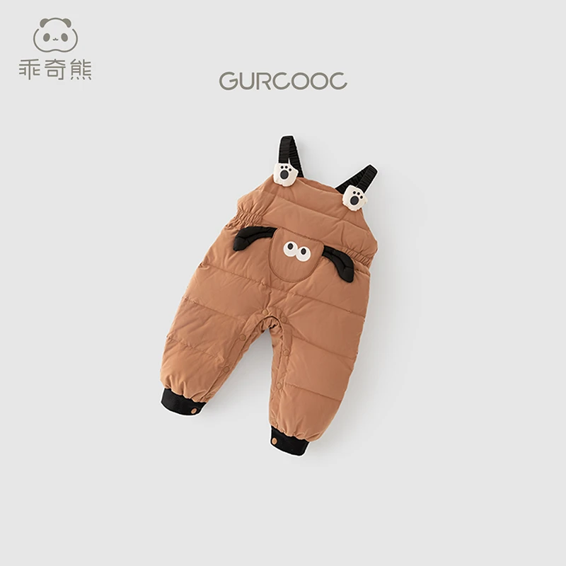 【福利羽绒背带裤】秋冬季儿童保暖休闲裤子婴幼儿外出连体长裤