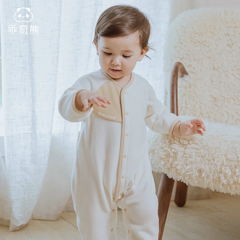 【摇粒绒】婴儿连体衣秋冬季保暖宝宝居家服无骨哈衣爬爬服抗静电
