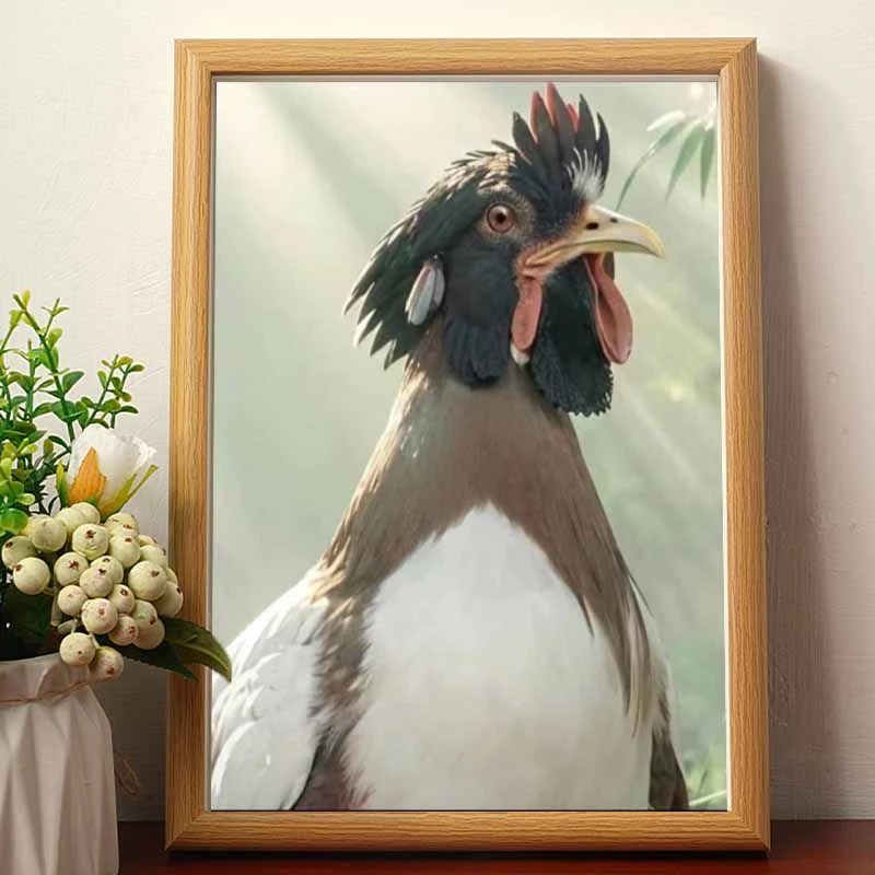 蔡徐坤错觉图爱坤挂画插画公鸡装饰画蔡徐坤肖像挂画ikun创意礼物