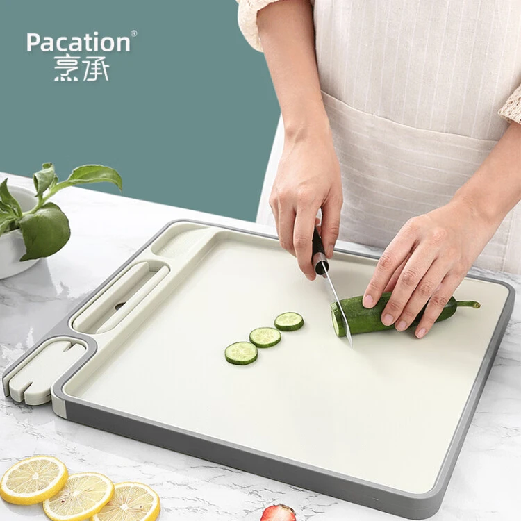 【烹承pacation】双面菜板自带磨刀器砧板拍蒜切菜水果辅食切加厚