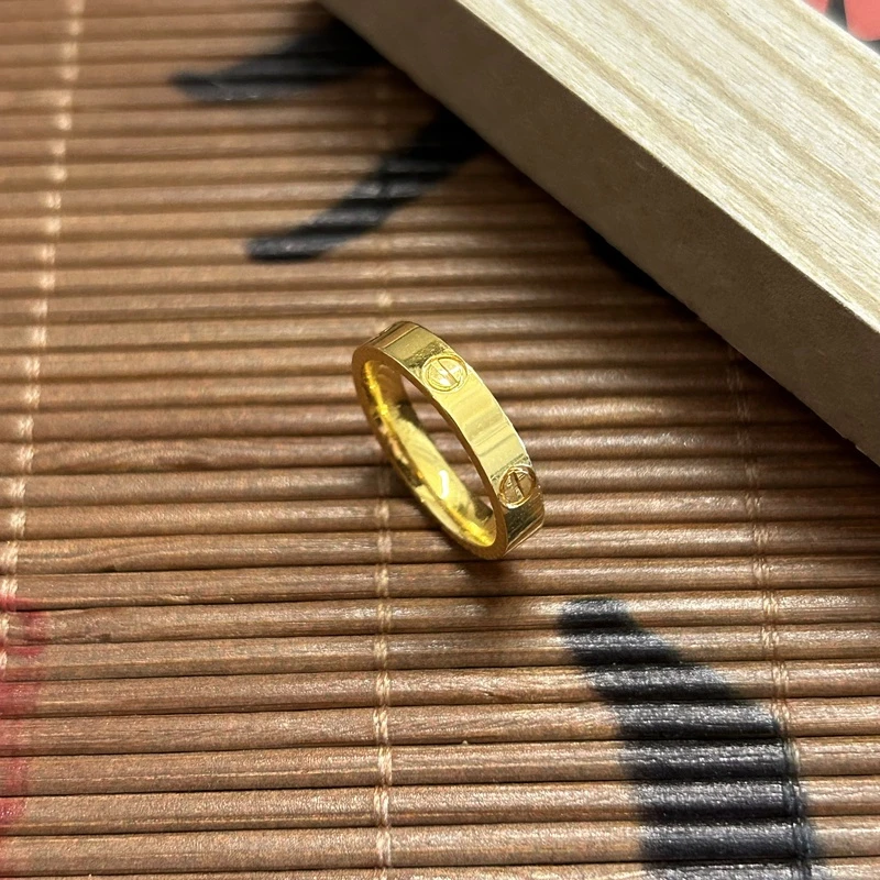 足银戒指 简约轻奢固口一字戒指亮面时尚国风新中式百搭经典款式