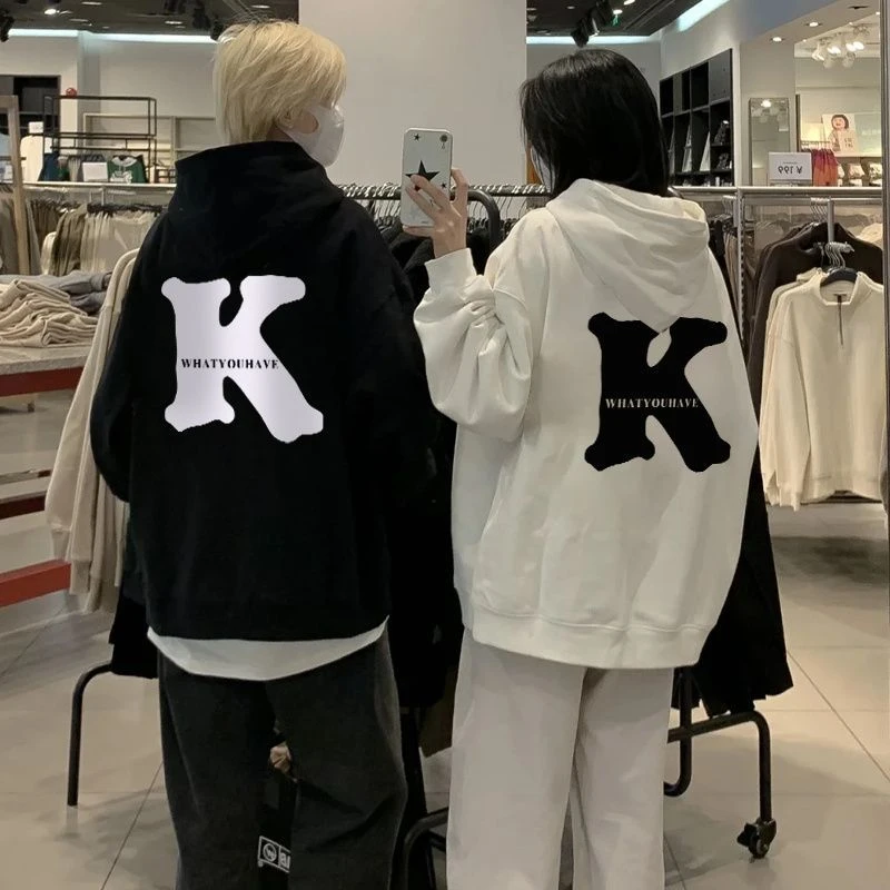 情侣装秋冬季新款外套ins潮流牌高级感oversize连帽卫衣宽松长袖