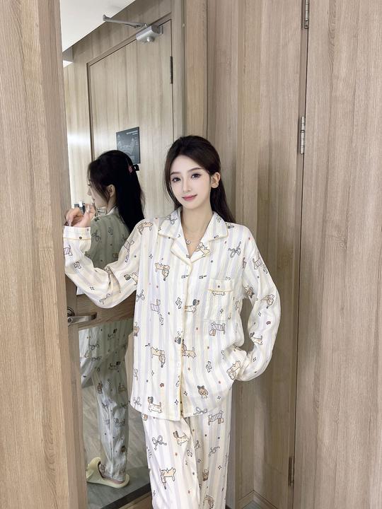 云朵棉睡衣女春秋款长袖可爱公主网红风家居服套装【高傲小宠】宽松