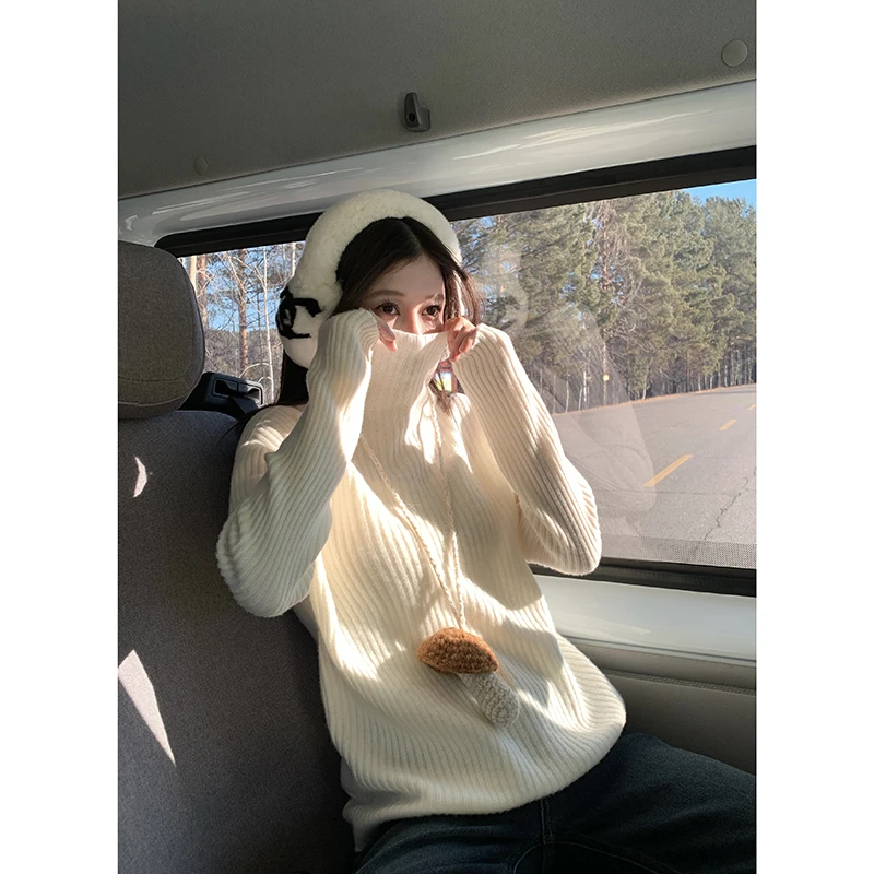 EKOOL衣库 无缝一体100%绵羊毛高领打底衫女秋冬2024新款针织衫