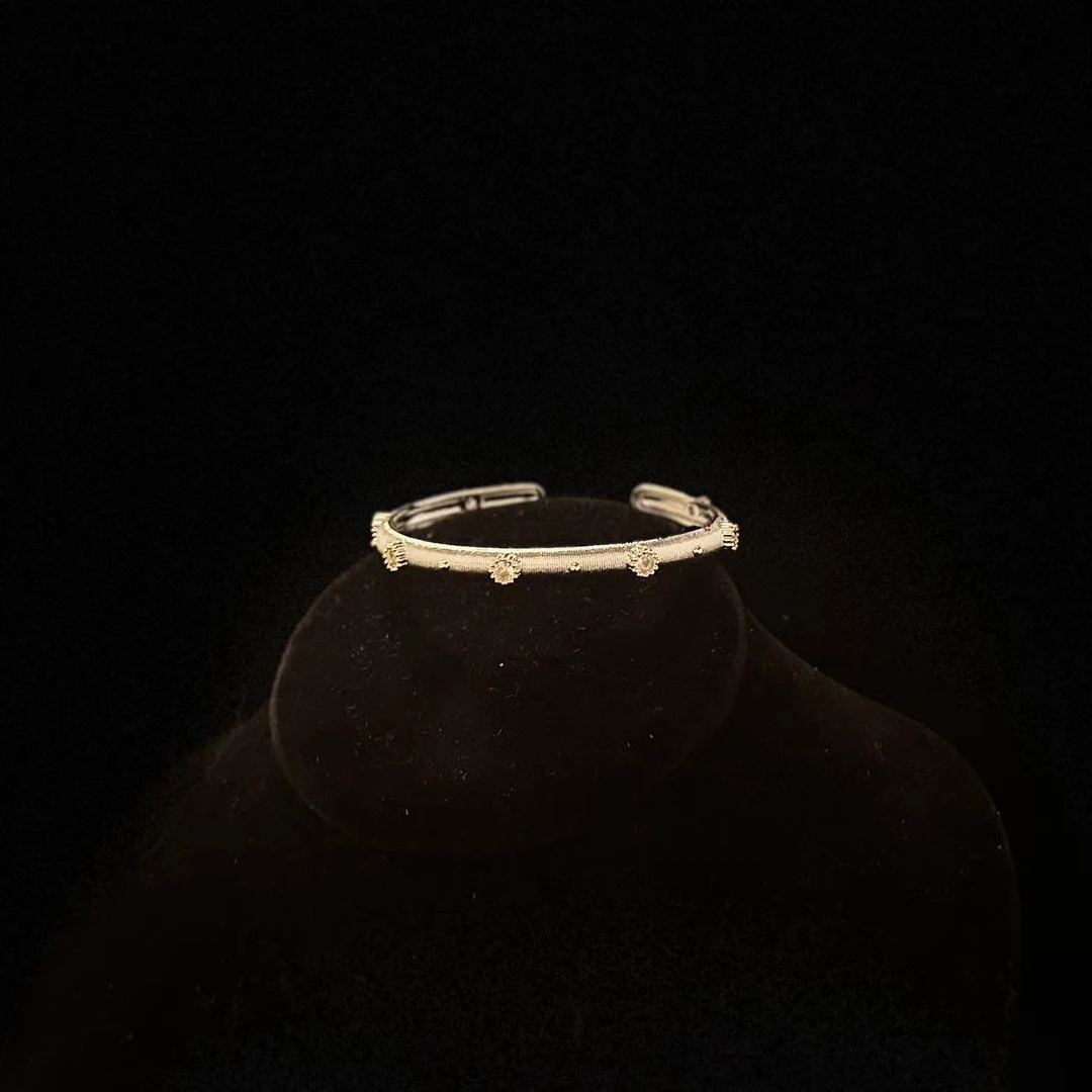 合金手镯 【小提银色手镯】国潮风发字嘻哈潮人街头网红