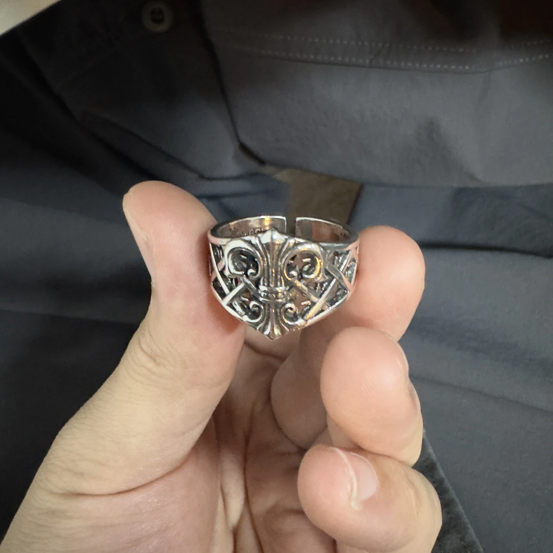 合金戒指 【船锚x戒指】国潮风发字嘻哈潮人街头网红