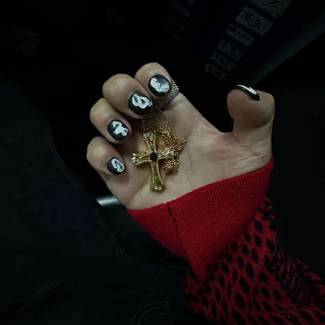 合金项链 【涅槃蓝色·妖姬项链】国潮风发字嘻哈潮人街头网红