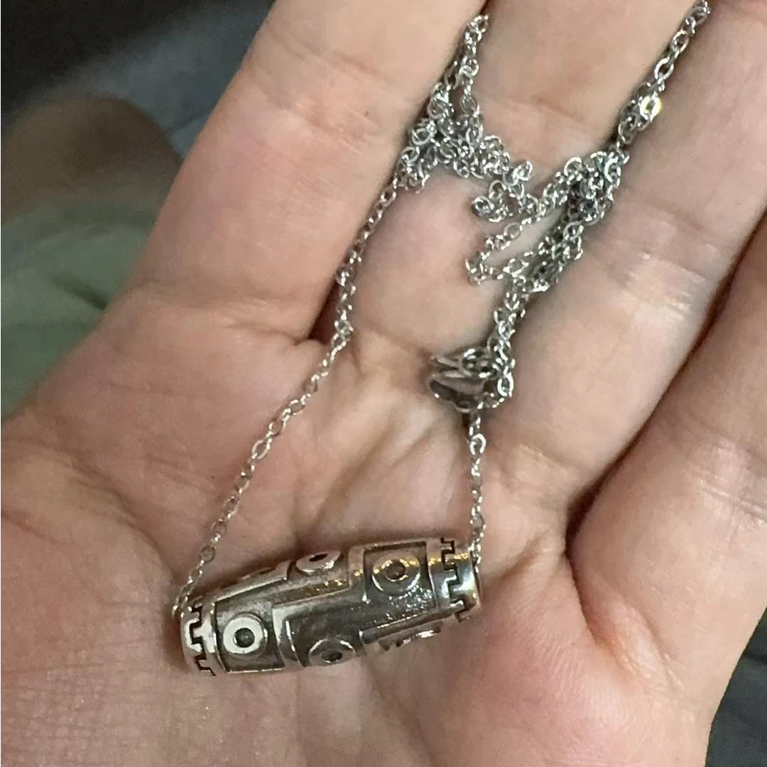 合金项链 【添添钢色细链项链】国潮风发字嘻哈潮人街头