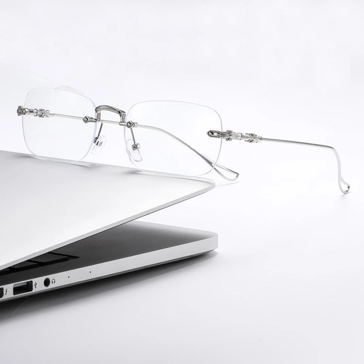 【素颜银色平光十字眼镜】气质网红时尚复古百搭潮流个性