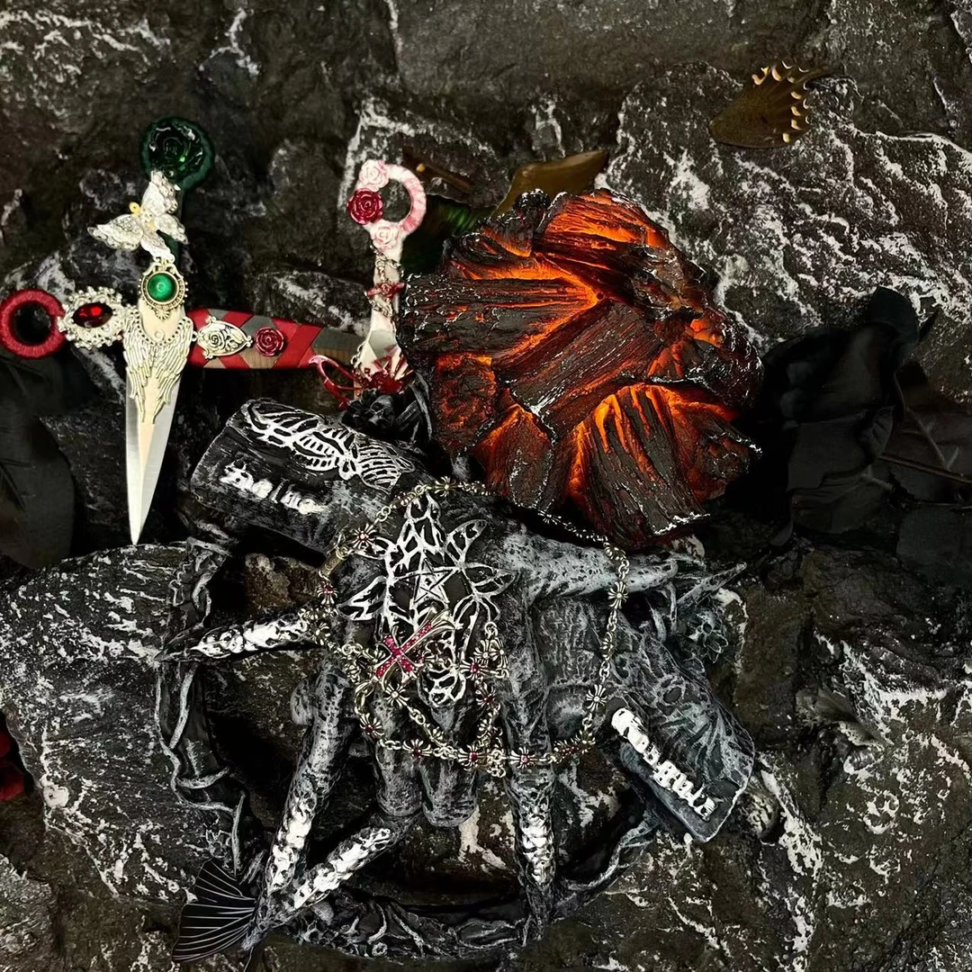 合金项链 【kk二代紫色十字项链】国潮风发字嘻哈潮人街头百搭