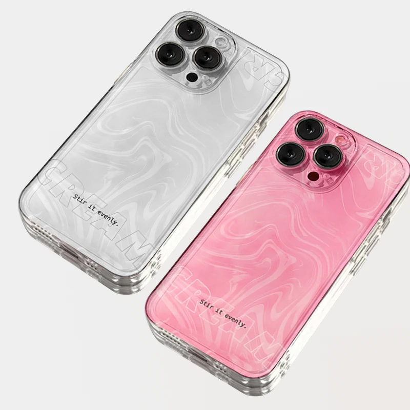 艺术奶油纹适用苹果红米K60vivo小米oppo华为iPhone15手机壳软壳