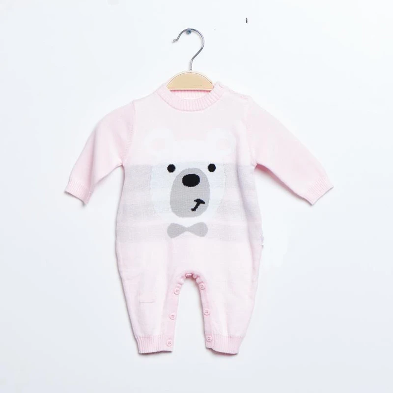 秋冬韩版连体衣男女童棉加厚小熊爬服婴儿哈衣可爱衣服微瑕(0112)