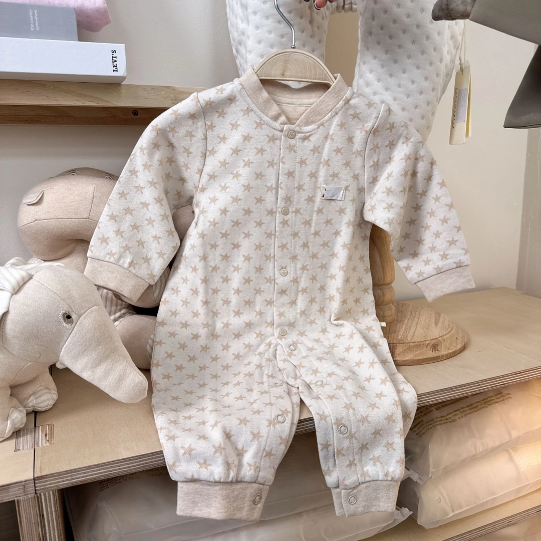 婴儿连体衣彩棉长袖款哈衣男女宝宝爬服婴幼儿衣服微瑕（1699）