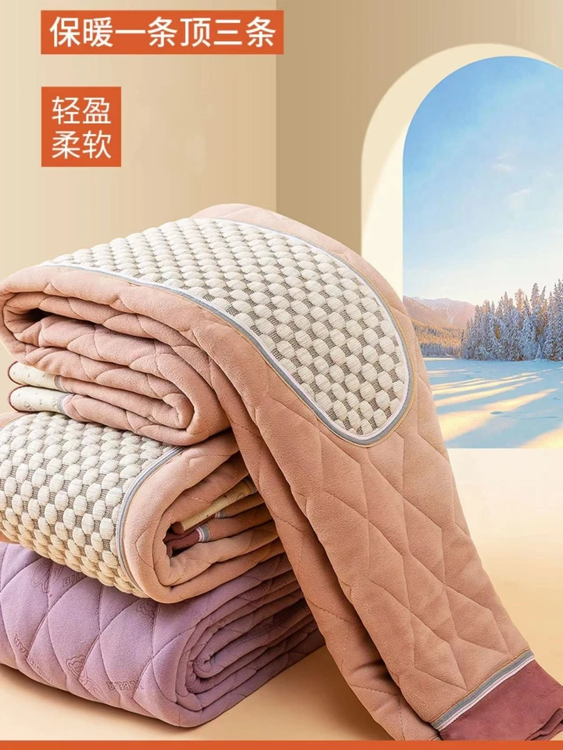 冬季加绒加厚女士德绒保暖裤秋冬中大童打底裤暖冬女款大棉裤轻盈