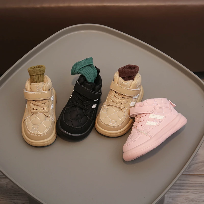 回力瑞女童棉鞋2023冬季新款加绒加厚儿童鞋子小童宝宝保暖雪地靴