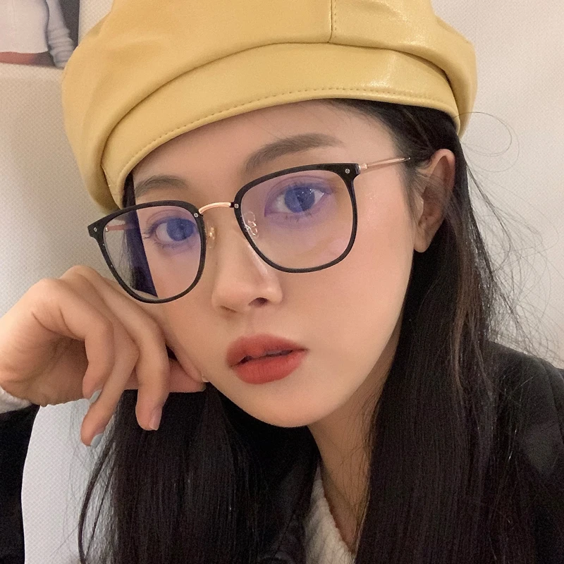 韩版小框小脸可配度数近视眼镜框女黑色超轻高度数时尚网红镜架