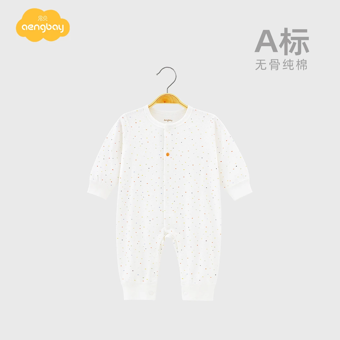 Aengbay婴儿衣服秋冬纯棉打底内衣保暖哈衣爬服新生儿睡衣连体衣