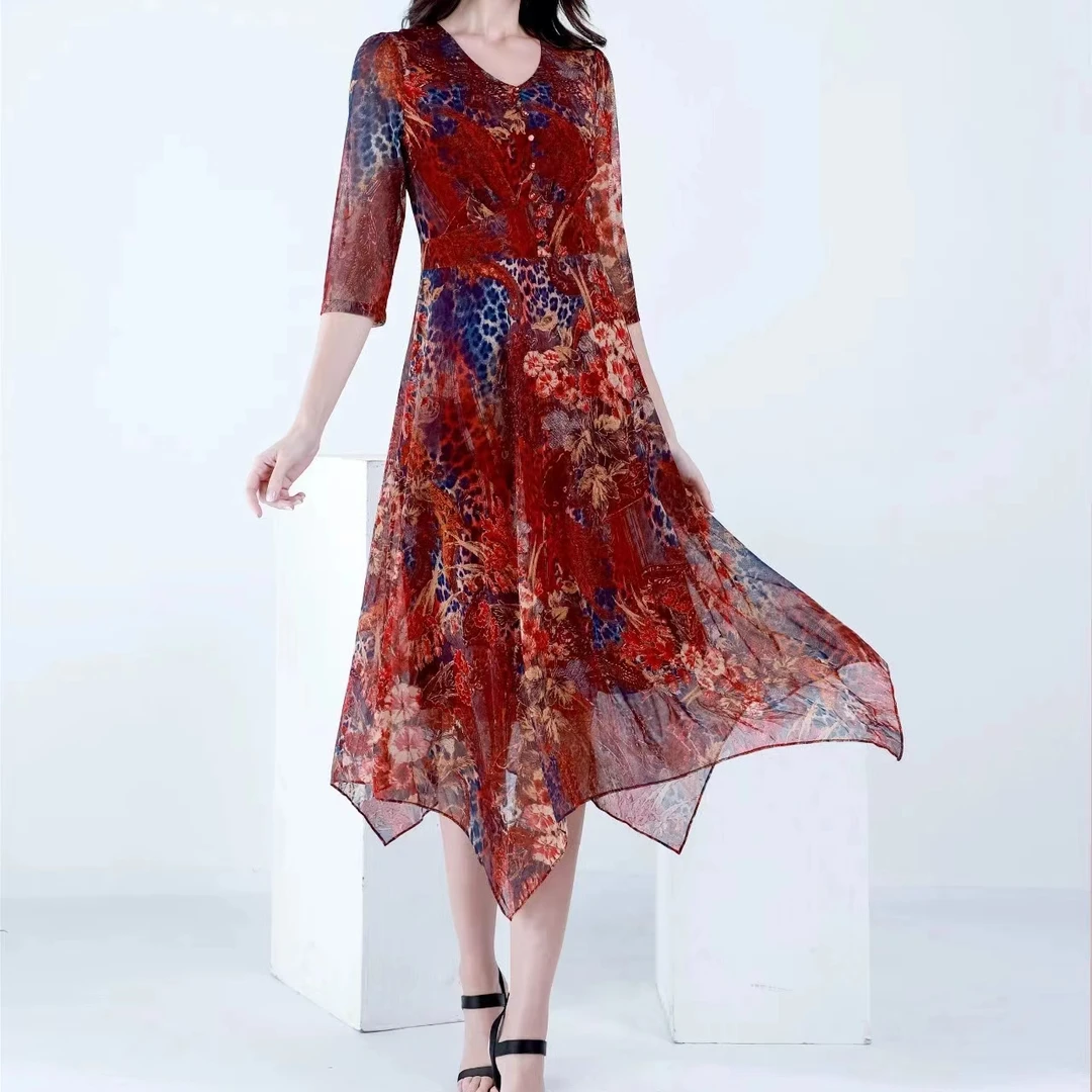 【二姐潮牌】品牌 台湾纱 连衣裙33062