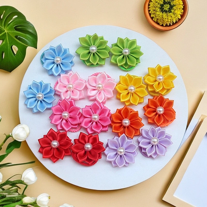 儿童发饰女孩头饰花瓣头花不伤发皮筋发夹公主宝宝扎小辫子发圈