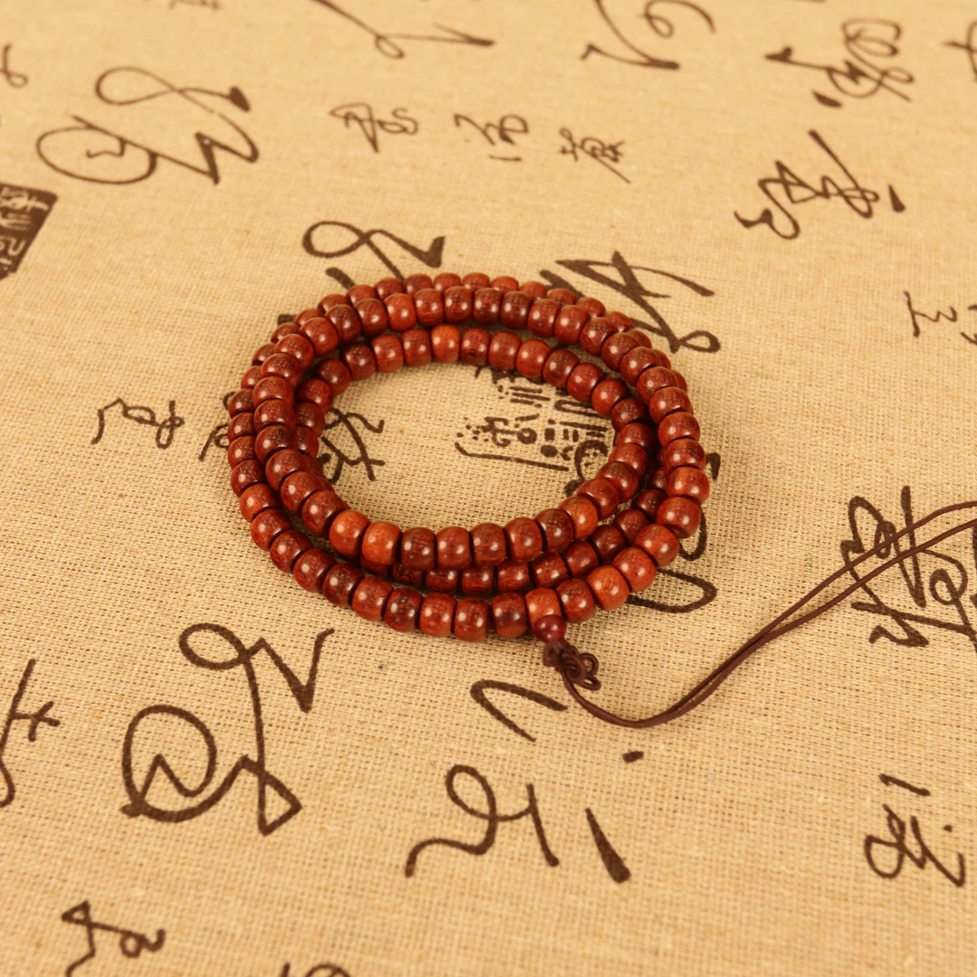 印度小叶紫檀 0.8苹果珠108颗手串