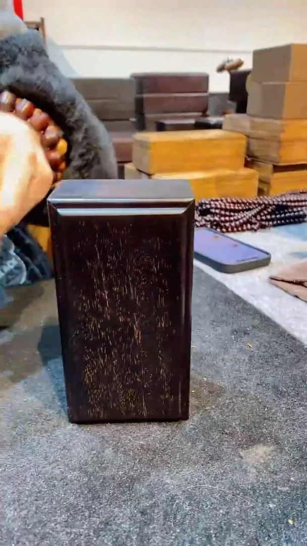 【闪购商品】木头木艺紫檀抽拉盒 尺寸15*8*5.5 微瑕