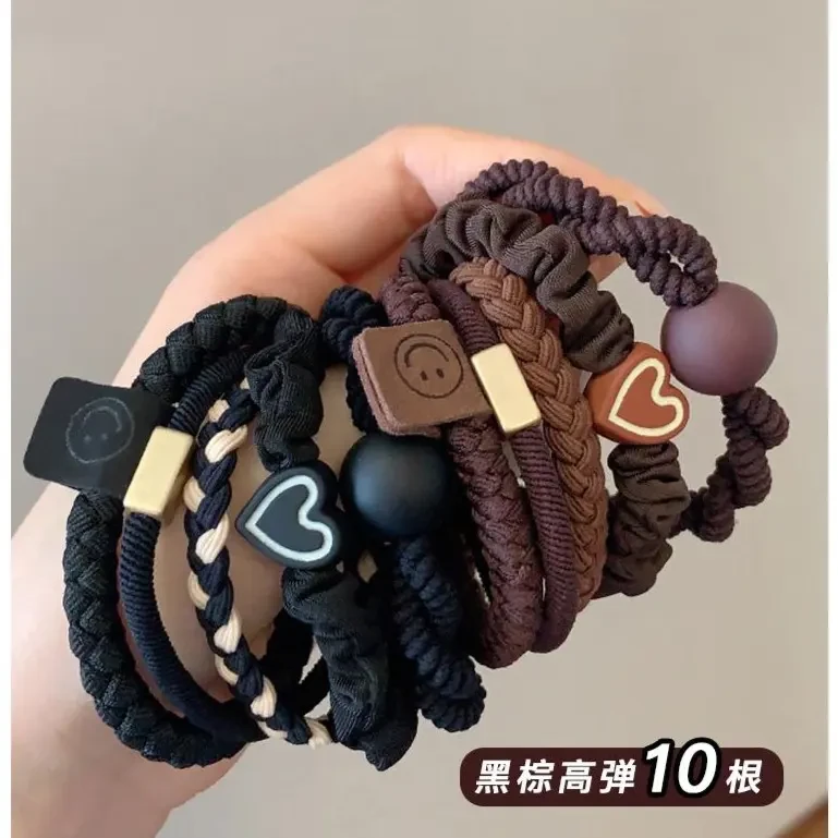 可爱橡皮筋百搭成人女韩版扎头发简约气质高弹力发圈发绳耐用