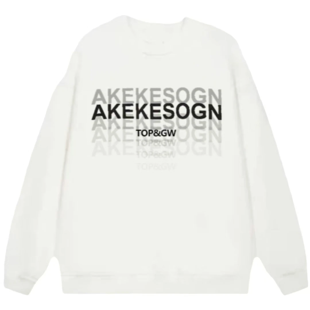 圆领卫衣华棉350克潮流男女款百搭时尚-字母AKEKESBSN