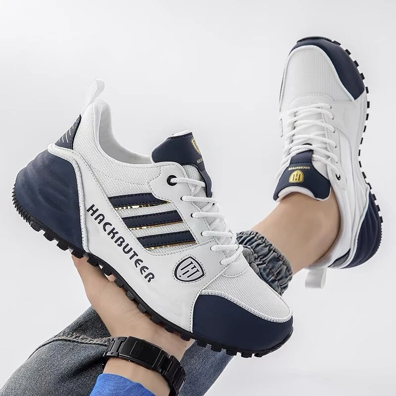 火枪手品牌轻奢手工高档内增高软底男士时尚休闲百搭情侣款潮鞋