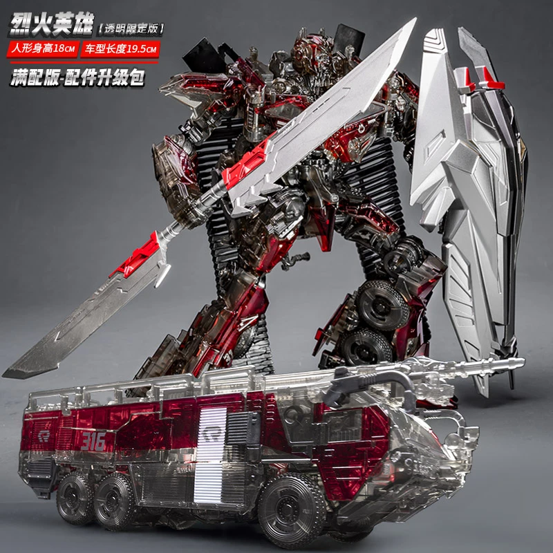 百微儿童变形汽车机器人玩具大黄蜂御天敌合金擎天金刚柱合金模型