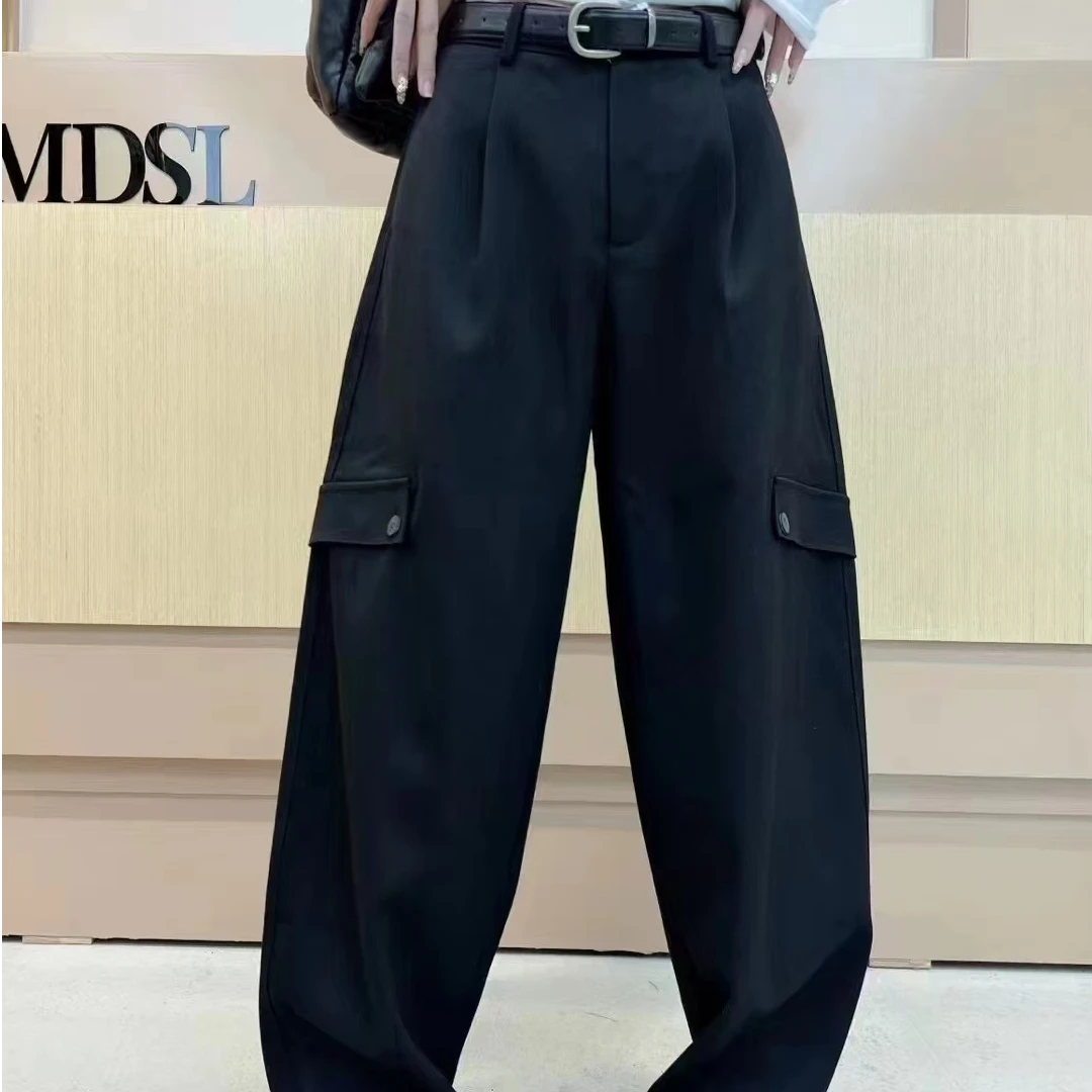 《好兮好》2024冬季新款时尚加绒韩版洋气百搭休闲女工装裤8303-1